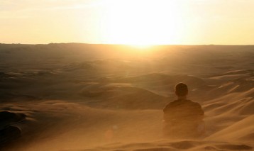 man in desert